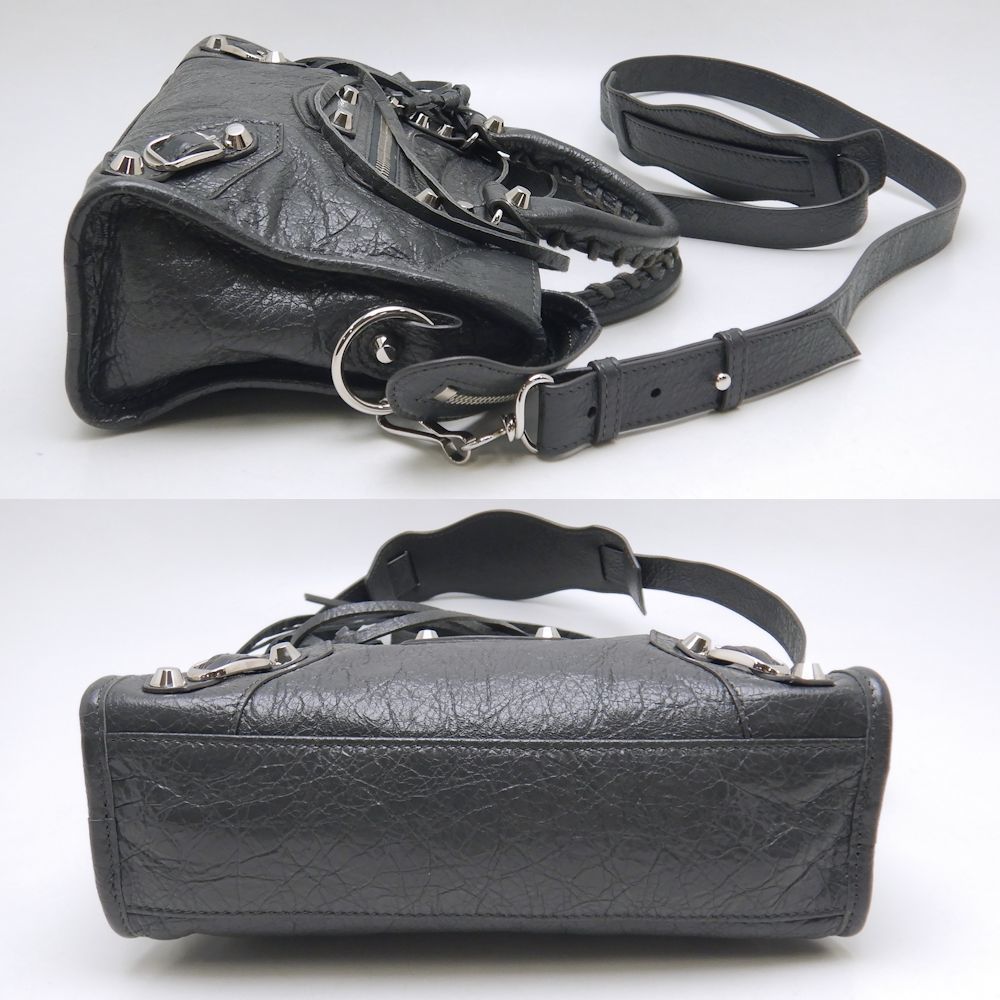 Balenciaga Classic Mini City Handbag Dark Gray - Picture 3 of 8